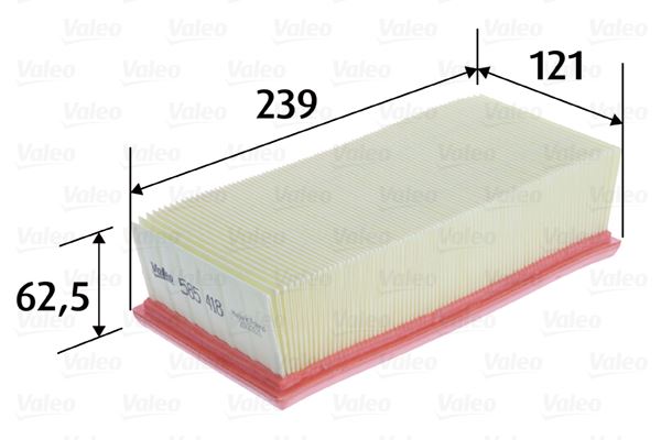 VALEO 585418 Hava Filtresi Corsa F-Crossland-P208-P301-P308 Ii-P2008-C-Elysee 12> C3 Ii 12> Ds3 12> 1.2 Vti Ebo-Eb2