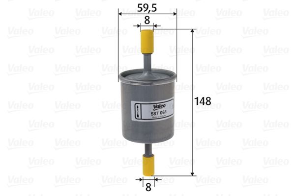 VALEO 587061 Yakit Filtresi Chevrolet Kalos-Aveo 1.2 72hp-1.4 83hp-1.4 16v 94hp