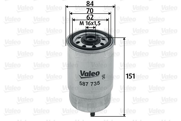 VALEO 587735 Yakit Filtresi Hyundai Accent Era. Getz 1.5l D4fa 06-10 / Sonata 2.0l D4ea 06-11 / I30 1.4l 1.6l Crd I 12-> / Santafe D4eb 06-09 / Kia Rio 1.5l Crdi 05-> / Sorento 2.5l D4cb 02-> 2.0l D4ha 10-12