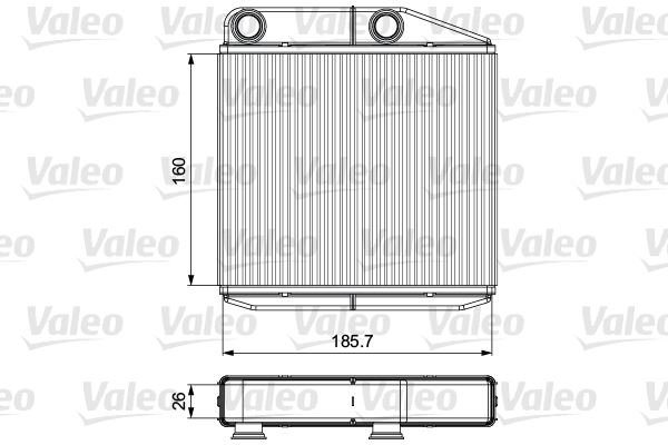ORIS KFI023026 Kalorifer Radyatörü Brazing Corsa D 06> Corsa E 14> Adam 14> Mito-Doblo Iii-Linea-Fiorino-Pratico- G Rande Punto 1.2-1.3-1.4 170x194x26