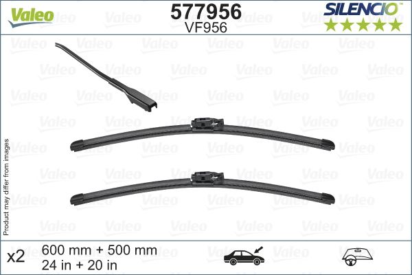 BCH 3397014494 Silecek Süpürgesi Ön Takim 600 / 500 Mm X2 F39