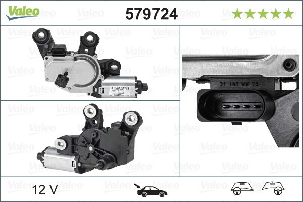 VALEO 579724 Silecek Motoru Arka Porsche Cayenne 92a 06/10>