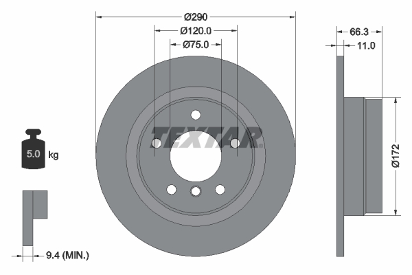 BOS-0986479043 Fren Diski Arka (Bmw  1serisi (F20) 12/2010-)