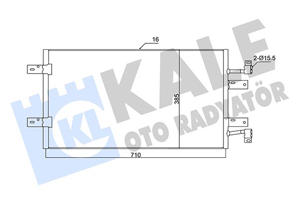 BOSCH 1986AD2428 Klima Radyatörü Renault Trafic Ii 06> Opel Vivaro 06> 2.0dci 2.5dci 729x391x16