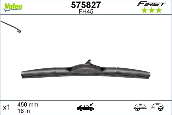 VAL 575827 Silecek Süpürgesi Ön 450 Mm Hibrid Silecek Tümtüm Modeller