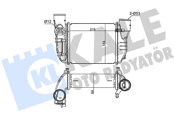 KALE 355010 Turbo Radyatörü Intercooler Audi A4-Exeo 08-10 1.8t