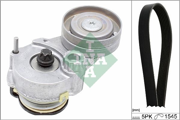 INA 529032910 Alternatör Gergi Kiti 5pk1545 Kayiş Astra H-G-Vectra C-Zafira B 1.6 Z16xep-Xer-Xe1-A16xer-Lel-Ler 55350421-6340606