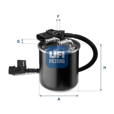 UFI 2414900 Yakit Filtresi Mercedes Om651 W204 S204 W212 C207 W166 X204 W639 W447 B906 B907 B910