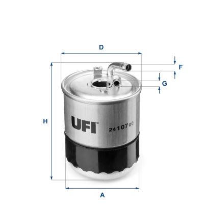 UFI 2410700 Yakit Filtresi Mercedes Om642 W204 C219 W164 W463 W639 B906