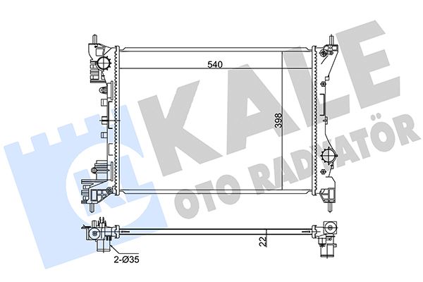 KALE 351280 Doblo Iii 10> 1.4 Alfa Mito 08> Combo D 12> Al/Pl/Brz 540x388x16