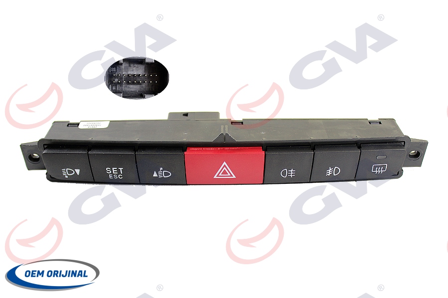 GVA 8029115 Anahtar Grubu Fiat Doblo 10- Far Ayar Resis Ecs Ön/Arka Sis