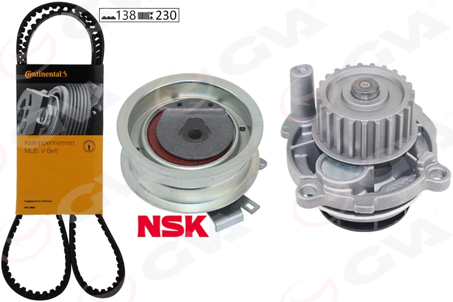 GVA 59WPK7511-1 Devirdaimli Triger Seti Golf4/5-Bora-Jetta-Passat-A3-Leon-Octavia 1.6 98>Akl-Aeh-Avu-Bgu-Bse-Bfq-Alz