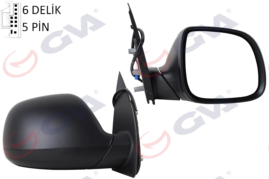 GVA 1075814 Diş Dikiz Aynasi Sağ Amarok 09> Elektrikli Isitmali Desenli Konveks 5 Fiş Vm-6190ehr