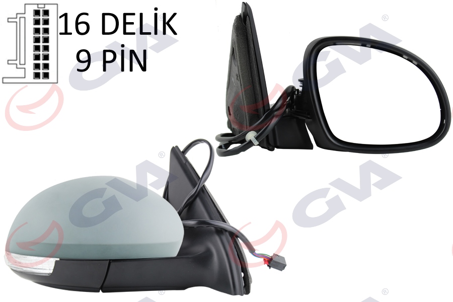 GVA 1075620 Diş Dikiz Aynasi Sağ Tiguan 09> Elektrikli Isitmali Katlanir Ç.Aydinlatmali Hafizali Sinyalli Astarli Konveks Vm-383nebcr