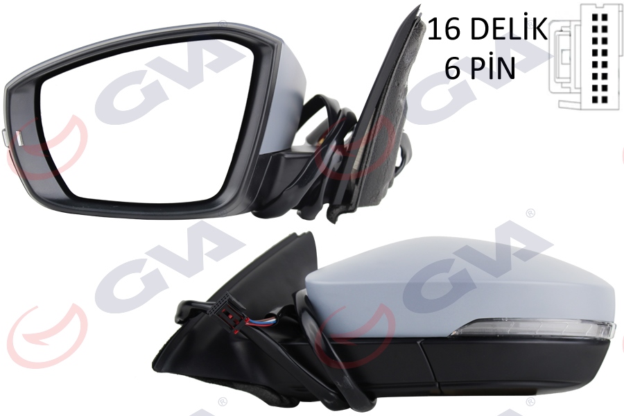 VM 614EHPL Dis Dikiz Aynasi Sol Astarli Kapakli Octavia