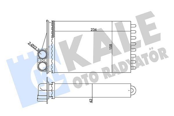 KALE 352055 Kalorifer Radyatörü Klimali-Klimasiz P207-1.4-1.4 16v-1.6hdi-1.6 16v 06>