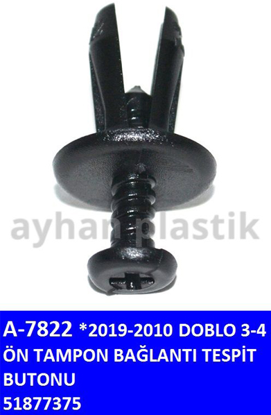 ERMAK.126103 Ön Tampon Tespit Butonu Doblo  10
