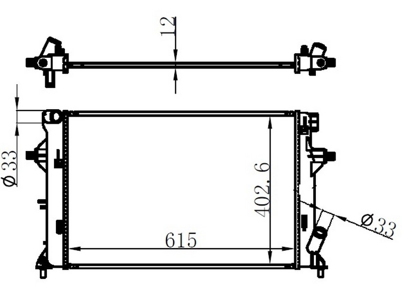 MND HC25310F2000 Su Radyatörü Oem Hanon M/T 615x403x12 Elantra/I30