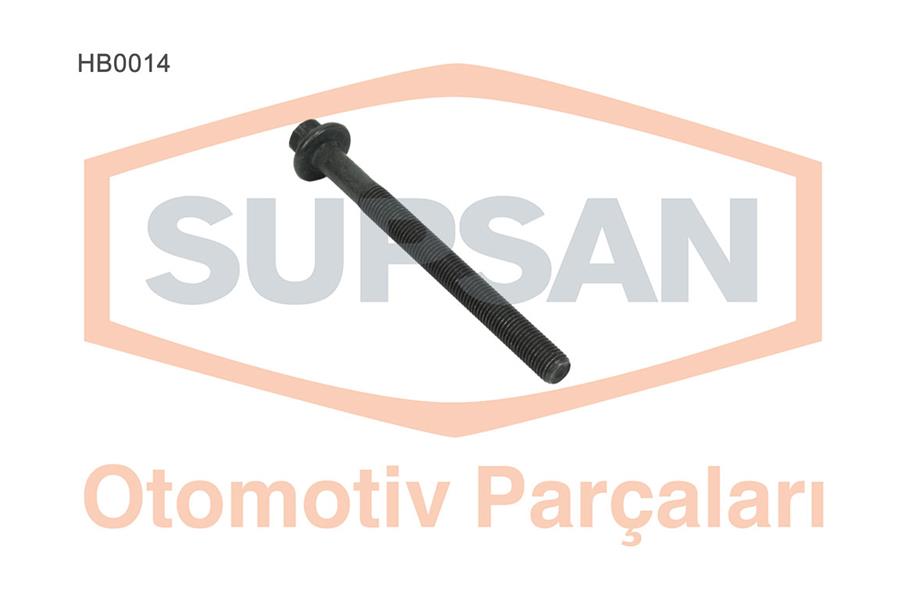 SUPSAN HB0014 Silindir Kapak Civata Seti Nissan Qashqai X-Trail 2.0l M9r Dci J10 T31 07-> / Navara 2.3l Ys23 M9t Dci D23 15-> / Mercedes Om699 W470 / Renault Master Ii 06-> / Master Iii 10->