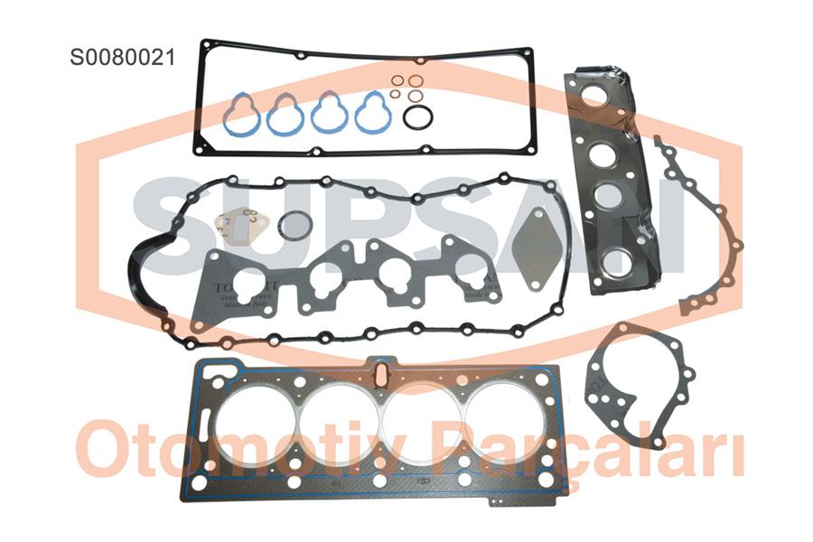 SUPSAN S0080021 Conta Tam Takim Renault Megane, Clio Symbol 1.4-1.6 8v/R19 1.4i-Dacia Solenza (Eng. K7m-K7j) Keçesiz