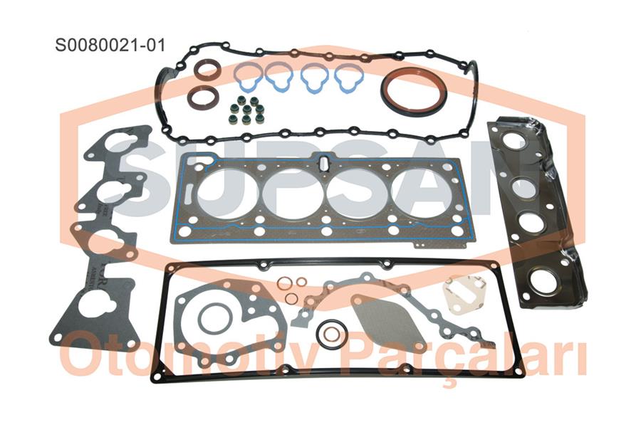 SUPSAN S0080021-01 Conta Tam Takim Renault Megane, Clio Symbol 1.4-1.6 8v/R19 1.4i-Dacia Solenza (Eng. K7m-K7j) Keçeli,