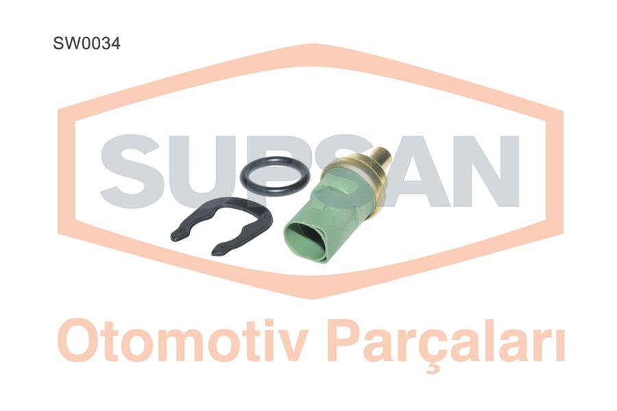 DEL-TS10236-12B1 Hararet Musuru-Yesil 4 Kutuplu Vw Audi Seat Skoda