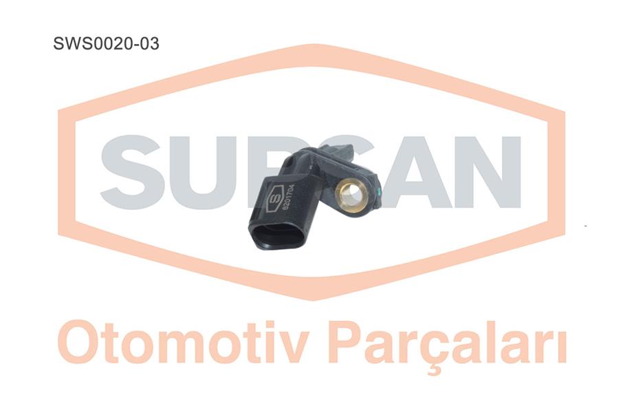 SUPSAN SWS0020-03 Sensör Abs Vw Caddy 1.4 - 1.4 16v - 1.6 - 1.9 Tdi - 2.0 Sdi Bca-Bud-Bgu-Bse-Bsf-Bsu-Bjb-Bls-Bdj-Bst