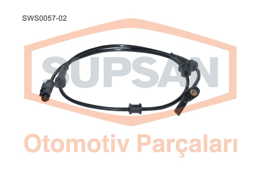 SUPSAN SWS0057-02 Sensör Abs Fiat Ducato 2.0 Jtd 250 A1.000 - 2.2 4hv - 2.3 Jtd F1ae3481d/E/G-F1ce3481m/N