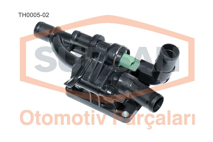 SUPSAN TH0005-02 Termostat Gövdesi Ford Peugeot Fiesta-Courier-Focus-207-308-Partner-C4-C5 07> 1.4-1.5-1.6 Tdci Euro 5