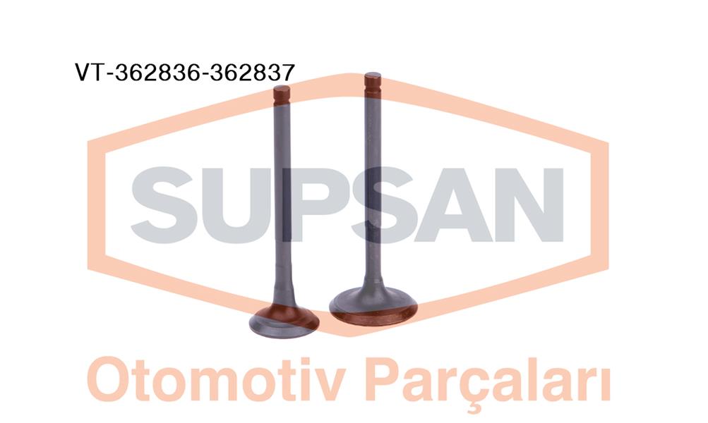 SUPSAN VT-362836-362837 Subap Emme Egzoz Takim Toyota Corolla 1.6 16v Enj. 87-00 Lpg Li Araçlar In-8 Ex-8 31 X 5.985 X 87.5 - 24.5 X 5.98 X 87.84