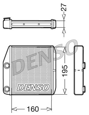 DENSO DRR09075 Kalorifer Radyatörü Corsa D 06> Corsa E 14> Adam 14> Mito-Doblo Iii-Linea-Fiorino-Pratico- Grande Punto 1.2-1.3-1.4 Borusuz Tip