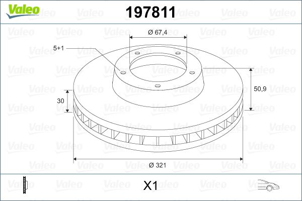 VALEO 197811 Ön Fren Aynasi Insignia A 08> Saab 9-5 Ys3g 10> 17 Jant 321x30x5dlxhavali 13502214-569422