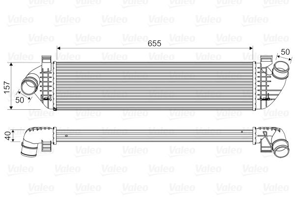 ORIS IVO002040 Turbo Radyatörü Intercooler Volvo C30 06-12 -S40 04 > V50 04 > 1.6d-2.0d- C70 2.0d 08 > 658x157 659x147x64
