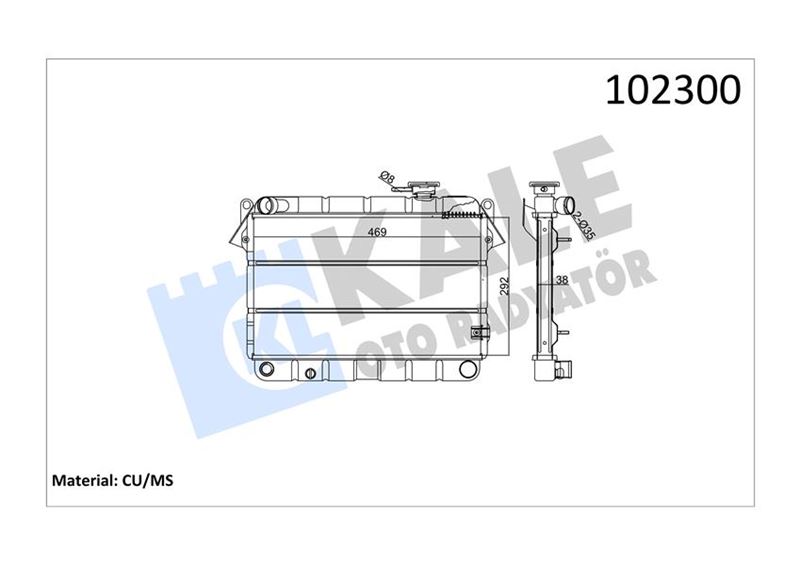 KLR-0121202PA Su Radyatoru 2 Sira Pa  (Fiat   Sahin-Kartal-Dogan Tropik)
