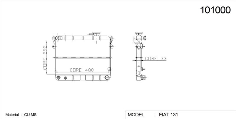 KLR-0109022PA Su Radyatoru 2 Sira Pa  (Fiat   Sahin-1.3-1.6 Em.)