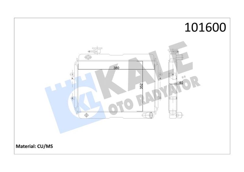 KLR-0111082PA Su Radyatoru 2 Sira Pa  (Fiat   Murat 124-Serce Em.)