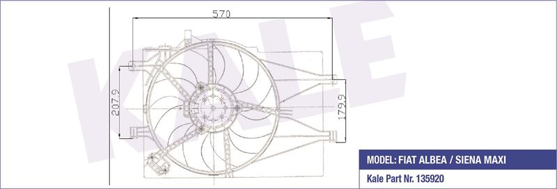 SGR-59916 Fan Motoru Davlumbazli Albea 1.2 16v Palio 1.2 16v Klimali