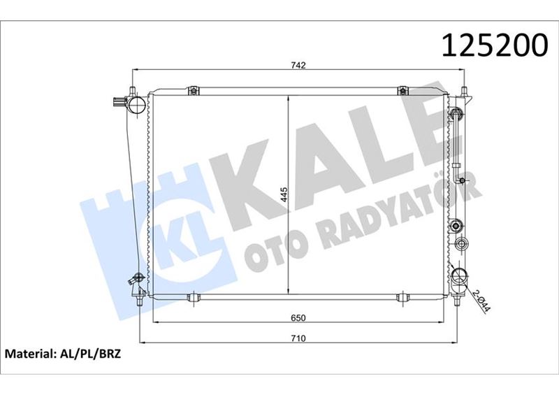 KALE-350525 Radyator H1 Al Pl Brz