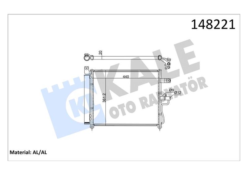 KLR-240ABC020 Klima Radyatoru Ym ( Hyundai   Accent  1.3 1.5 )