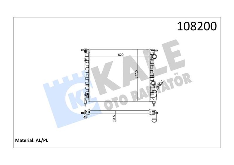 16-3532B Su Radyatoru Brazing Renault R21 (B48,L48) Optima 1.7 M-T 1986-1993