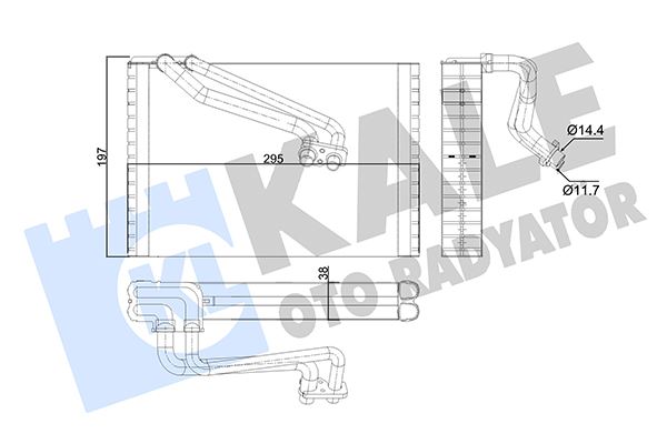 VEKA 48-1800 Klima Evaporatoru Borulu 295x196x38 Linea 1.3 Mjt 2007 /Punto (Grande Evo Punto) 1.3 Mjt 2012 /Bravo Ii 1.6 Mjt 2006 / Mito 1.3 Jtdm 2008 /Opel Corsa D 1.3 Cdti 2006 2014/Lancia Delta Iii 1.6 D 2008