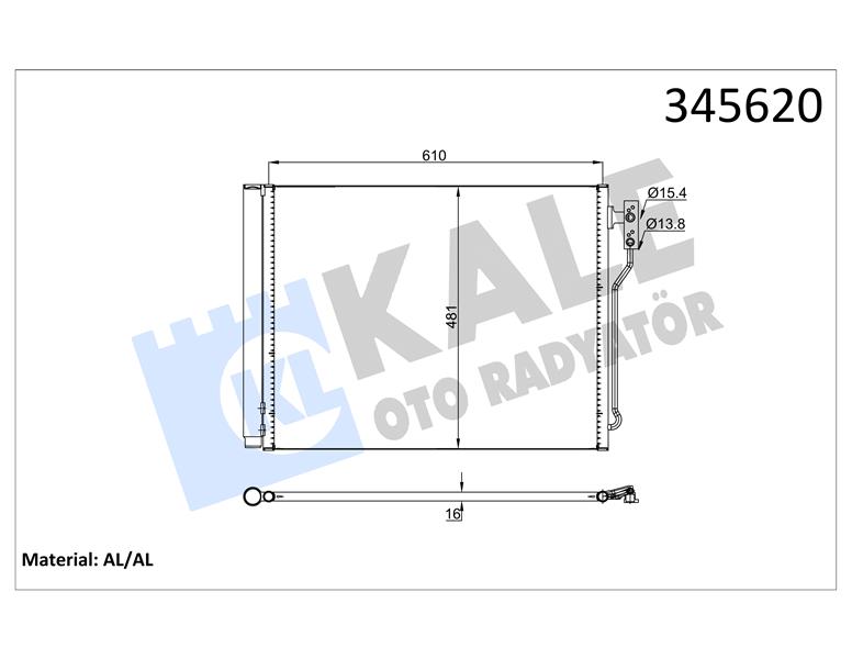 KALE 345620 Klima Radyatoru Bmw F07 F10 F11 F18