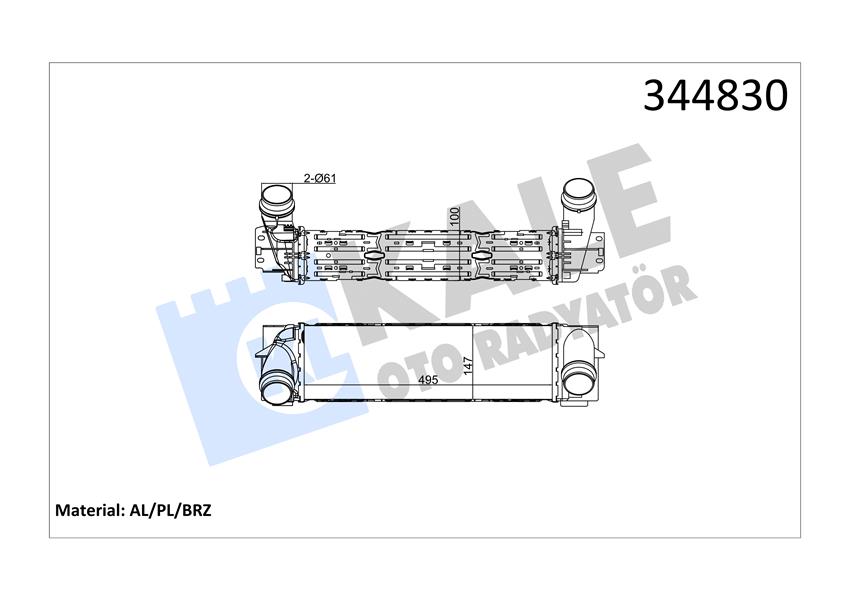 42-1419 Turbo Radyatoru (Intercooler) Bmw X3 (F25) Xdrive 30 D 258 Hp 2011-2016