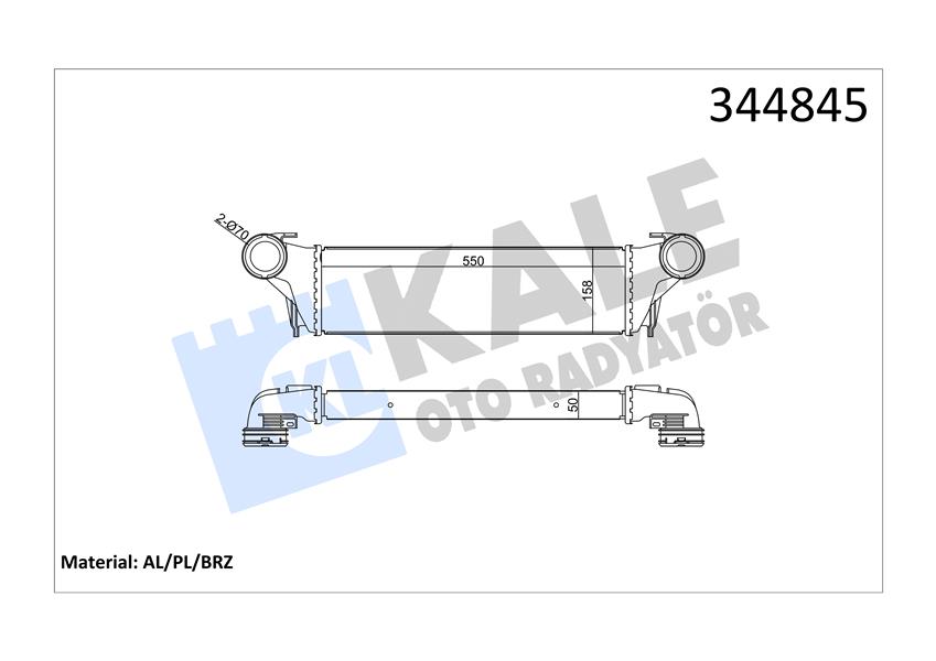 KALE 344845 Turbosarj Radyatoru Bmw M57 X5 E53 00>06