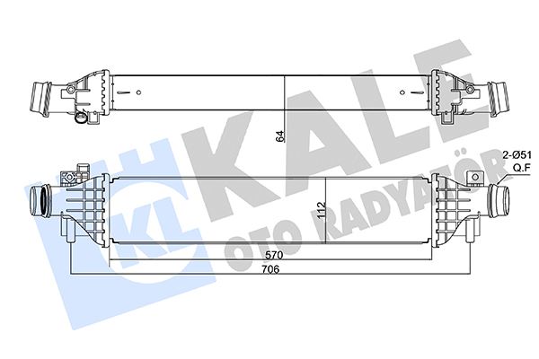 KALE 350920 İntercooler Al/Pl/Brz Chevrolet Trax-Opel Mokka-Vauxhall Mokka