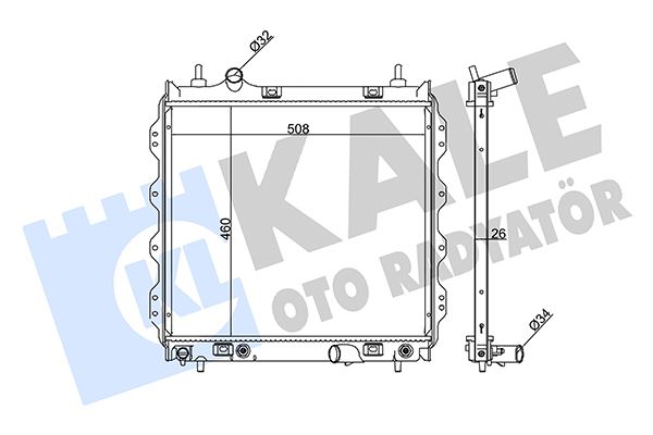 KALE 351850 Radyatör Al/Pl/Brz Pt Cruiser 1.6-2.0-2.4 00 >