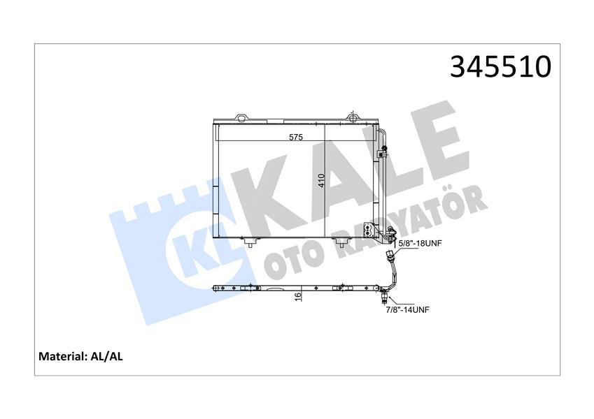 KALE 345510 Klima Radyatoru Mercedes W202 S202 C208 A208 W210 S210 R170