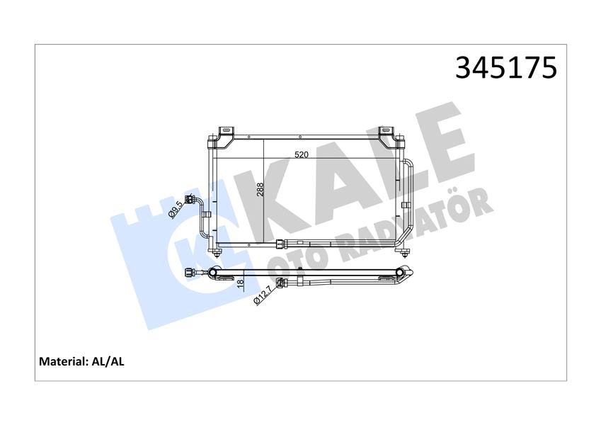 KALE 345175 Kondenser Al/Al Matiz