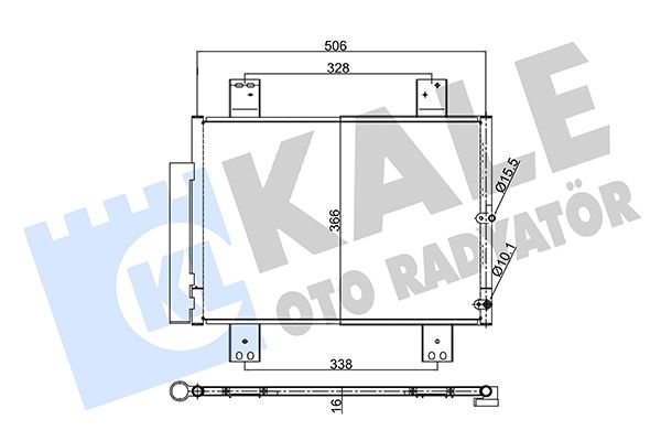 KALE 354080 Klima Radyatörü Kondenser Daihatsu Terios 1.3l K3-Ve J211 06-09 / 1.5l 3sz-Ve J210 06->