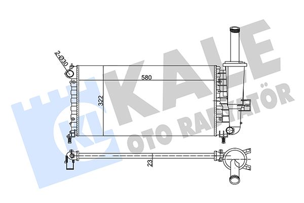 KALE 351855 Radyatör Al/Mknk Punto 1.2-1.2 16v 00 >02